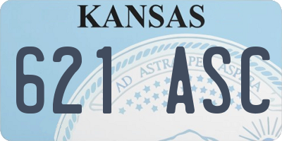 KS license plate 621ASC