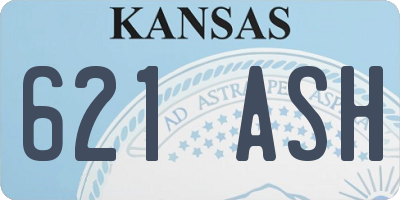 KS license plate 621ASH