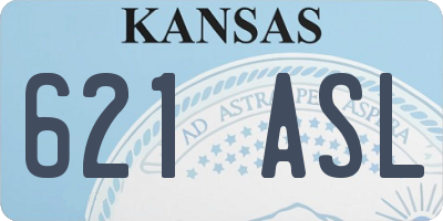 KS license plate 621ASL