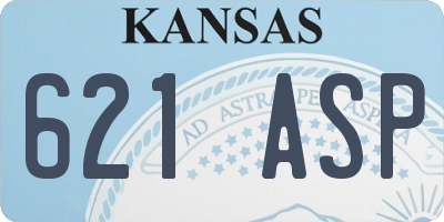 KS license plate 621ASP