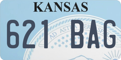 KS license plate 621BAG
