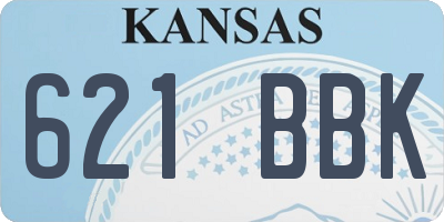 KS license plate 621BBK