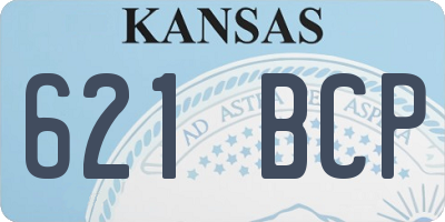 KS license plate 621BCP