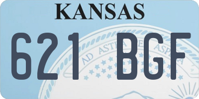 KS license plate 621BGF