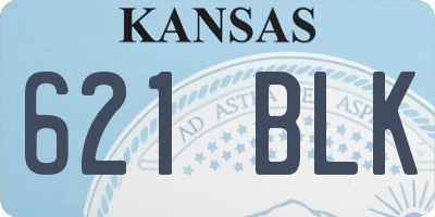 KS license plate 621BLK