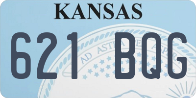 KS license plate 621BQG