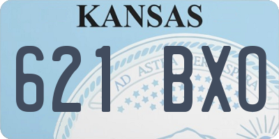 KS license plate 621BXO