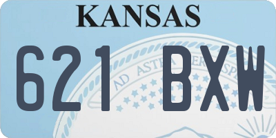 KS license plate 621BXW