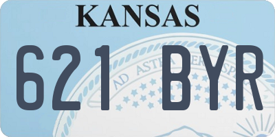 KS license plate 621BYR