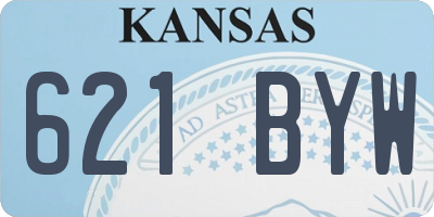 KS license plate 621BYW