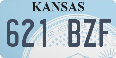 KS license plate 621BZF