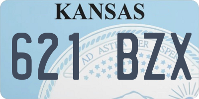 KS license plate 621BZX