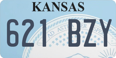 KS license plate 621BZY