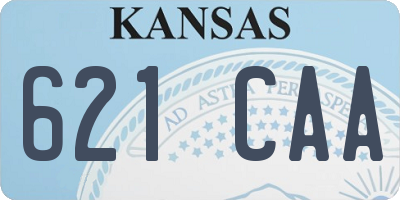 KS license plate 621CAA