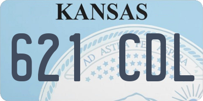 KS license plate 621CDL