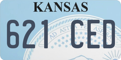 KS license plate 621CED