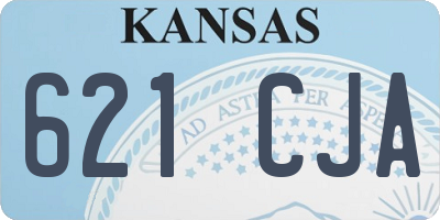 KS license plate 621CJA