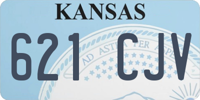 KS license plate 621CJV