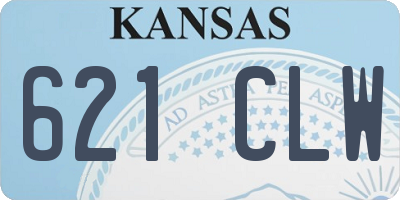 KS license plate 621CLW