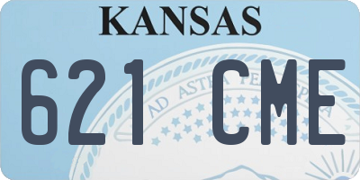 KS license plate 621CME