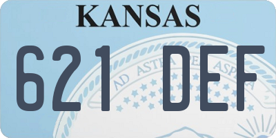 KS license plate 621DEF