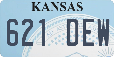 KS license plate 621DEW