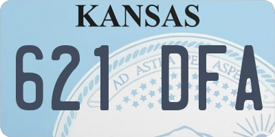 KS license plate 621DFA
