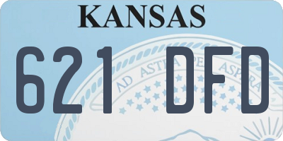 KS license plate 621DFD