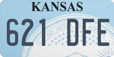 KS license plate 621DFE