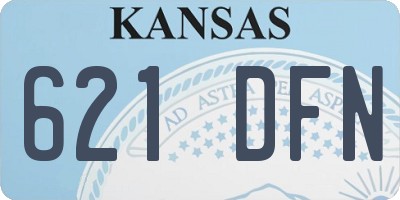KS license plate 621DFN