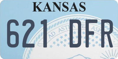 KS license plate 621DFR