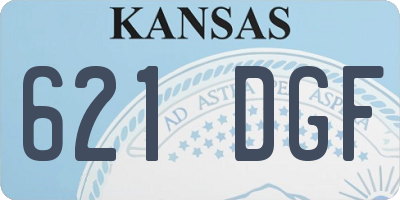 KS license plate 621DGF