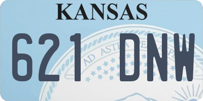 KS license plate 621DNW