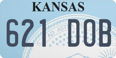 KS license plate 621DOB