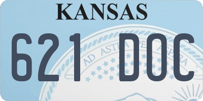 KS license plate 621DOC