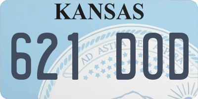 KS license plate 621DOD