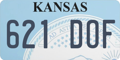 KS license plate 621DOF
