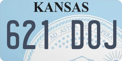 KS license plate 621DOJ