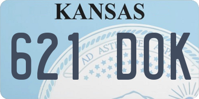 KS license plate 621DOK
