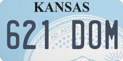 KS license plate 621DOM
