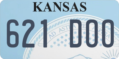 KS license plate 621DOO