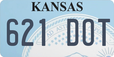 KS license plate 621DOT