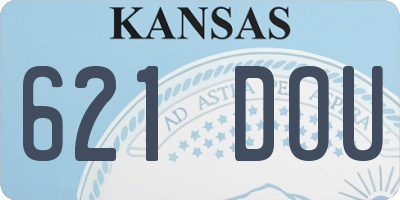 KS license plate 621DOU