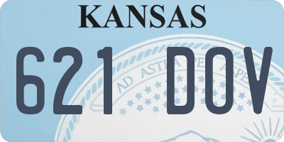 KS license plate 621DOV