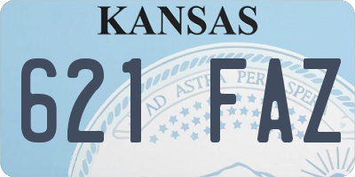 KS license plate 621FAZ