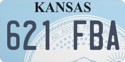 KS license plate 621FBA