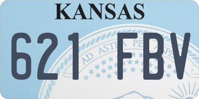 KS license plate 621FBV