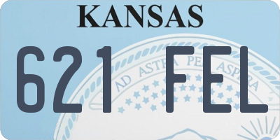 KS license plate 621FEL