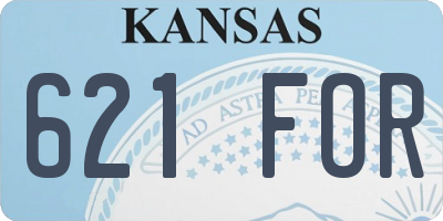 KS license plate 621FOR
