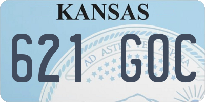 KS license plate 621GOC